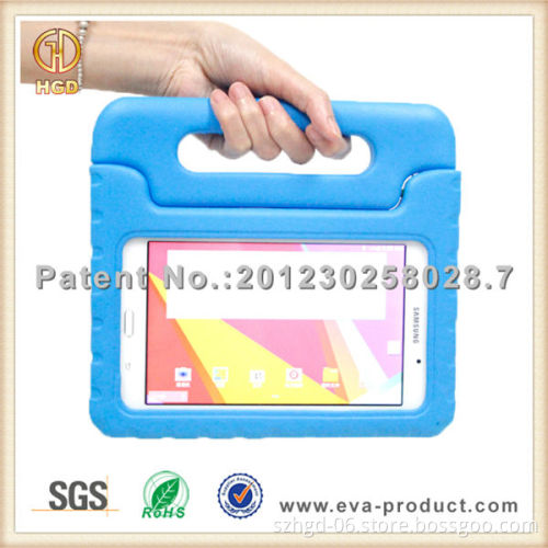 Handle stand safe kids eva foam tablet case for samsung sm-t230nu